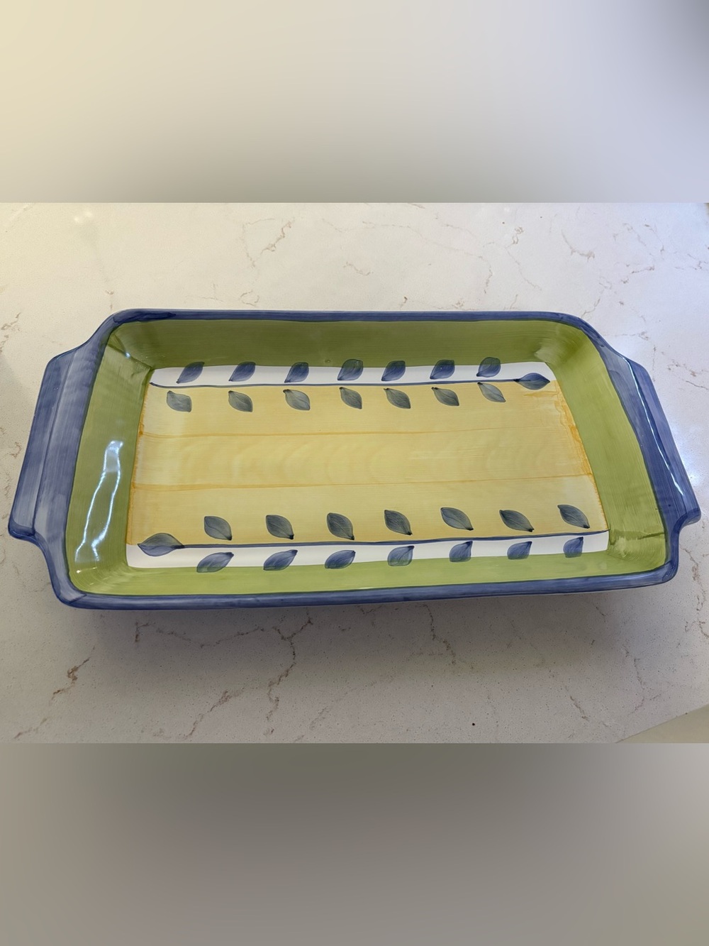 RARE Vintage Caleca Italy Girasole Rectangular Platter 19” XL